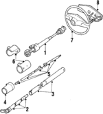 7830707 - Steering: Lower Shaft for Buick: Regal, Riviera | Chevrolet: Camaro, El Camino, Monte Carlo | GMC: Caballero | Oldsmobile: Cutlass Calais, Cutlass Salon, Cutlass Supreme, Toronado | Pontiac: Bonneville, Grand Prix Image
