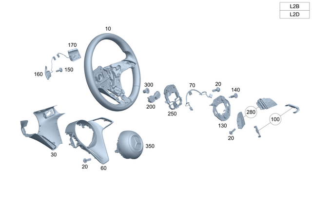 994609206 - Steering: Steering Wheel for Mercedes-Benz: 180A, 180b, 220a, 300C, 300CD, 350SD, A220, C300, C43 AMG, C63 AMG S E Performance, CLA250, CLA35 AMG, CLA45 AMG, CLA45 AMG S, CLE300, CLE450, CLE53 AMG, CLS450, CLS53 AMG, E300, E350, E400, E43 AMG, E450, E53 AMG, E63 AMG S, EQB 250+, EQB 300, EQB 350, EQE 350, EQE 350+, EQE 500, EQE AMG, EQS 450, EQS 450+, EQS 580, EQS AMG, G500, G550, G580, G63 AMG, GLA250, GLA35 AMG, GLA45 AMG, GLC300, GLC350e, GLC43 AMG, GLC63 AMG S E Performance, S500, S63 AMG E Performance Image image