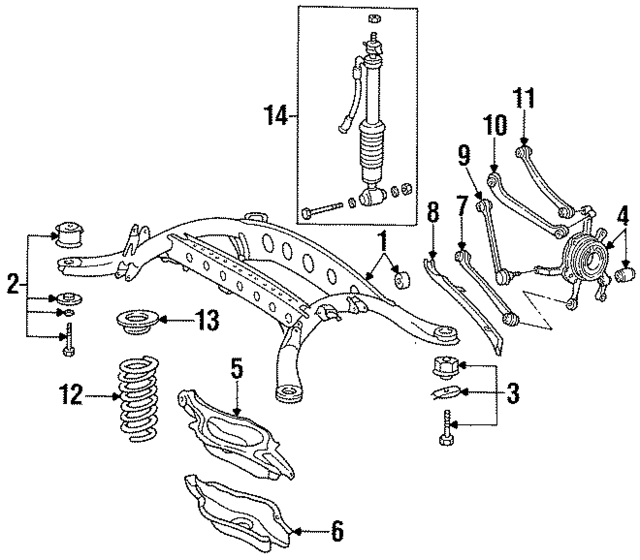 1403500441 - Suspension: Rear Sub-Frame for Mercedes-Benz Image