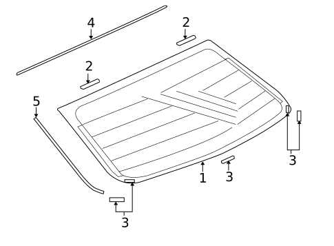 Glass & Hardware - Back for 2013 Mitsubishi Lancer #0