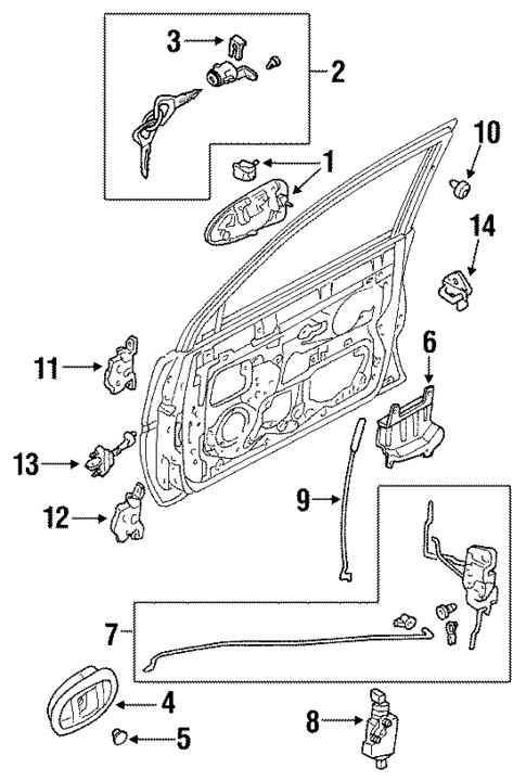 Lock & Hardware for 2003 Ford Escort #0