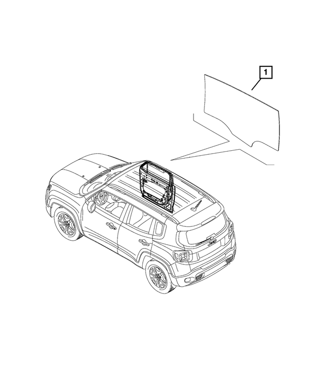 68632883AA - Glass: Front Door Glass, Left for Mopar Image