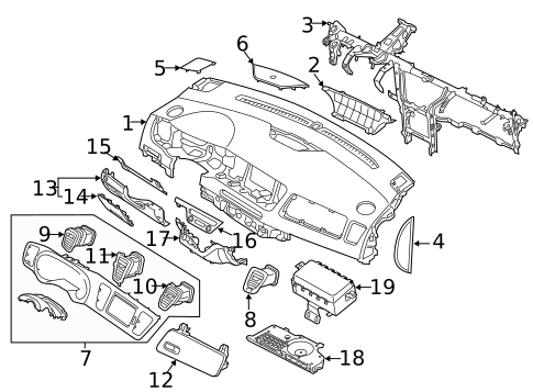 Instrument Panel Components for 2018 Kia Sedona #0
