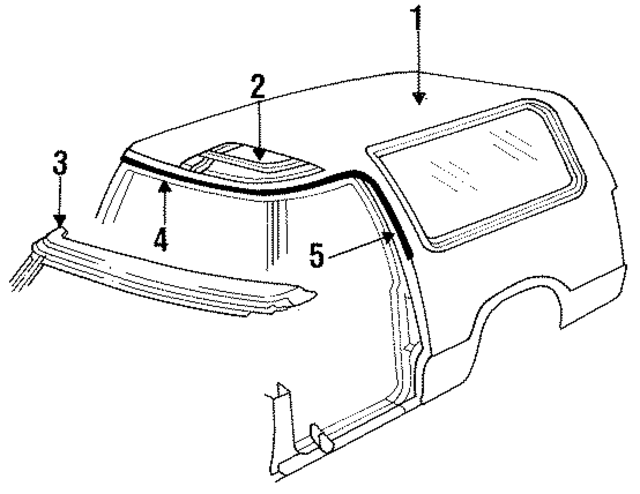 55345012 - Body: Roof Panel for Mopar Image