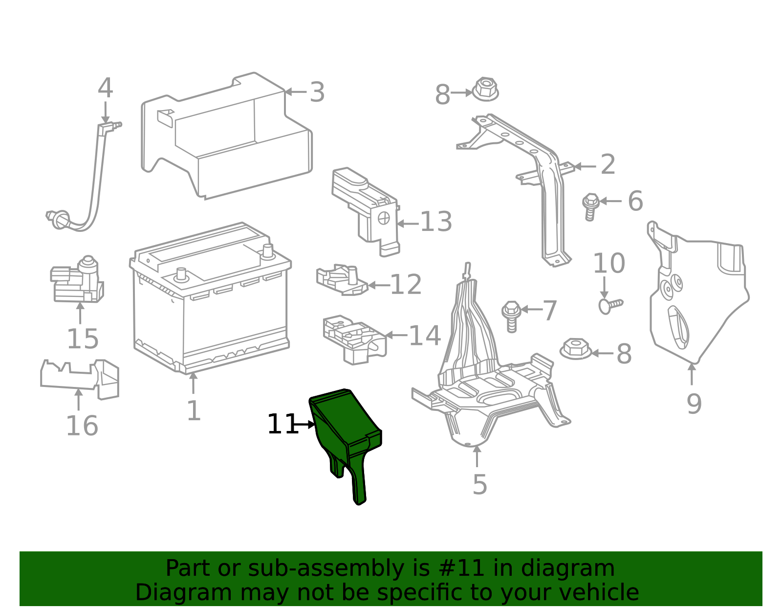 2021-2025 Toyota Sienna Battery Cover 74473-08010 | Toyota Parts