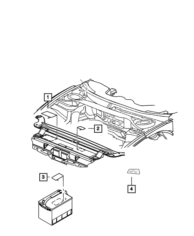 52128784AA - Labels: Master Cylinder Reservoir Label for Mopar Image image