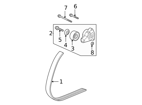 Belts & Pulleys for 2006 Honda CR-V #0