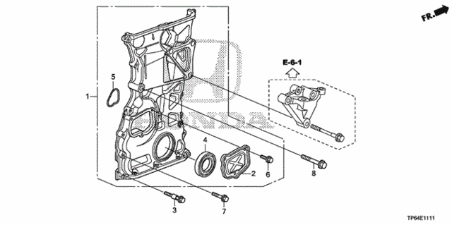 Timing Belt Cover (L4) for 2012 Honda Crosstour #0