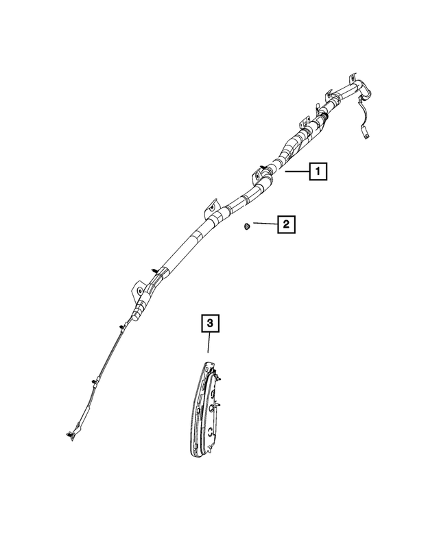 68351559AD - : Side Curtain Air Bag, Left for Mopar Image