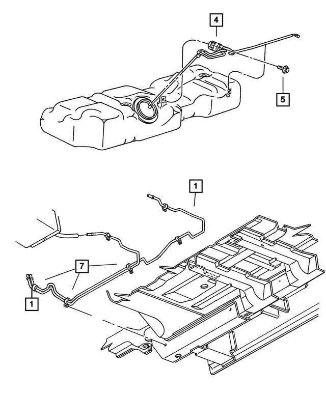4721087AC - Fuel: Fuel Supply And Vapor Lines Bundle for Mopar Image