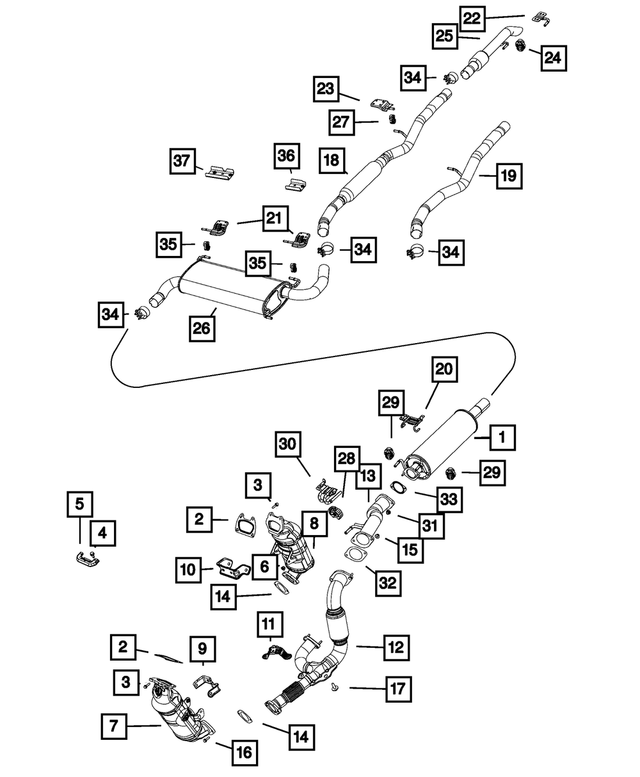 68508658AA - Exhaust: Catalytic Converter for Mopar Image image