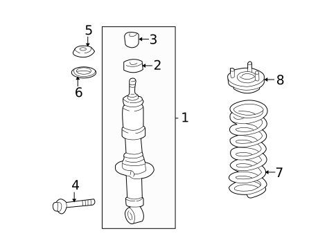 Struts & Components for 2004 Toyota Sequoia #1
