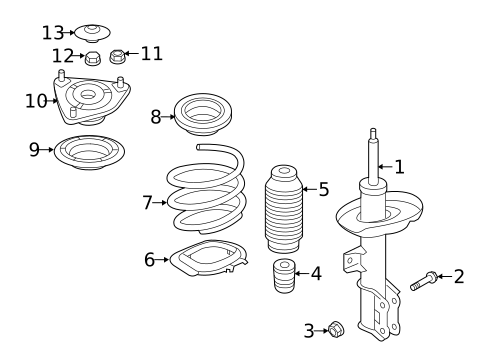 Struts & Components for 2013 Hyundai Elantra GT #0