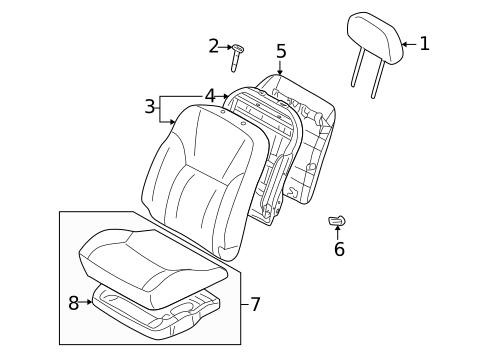 Front Seat Components for 2003 Mitsubishi Galant #0