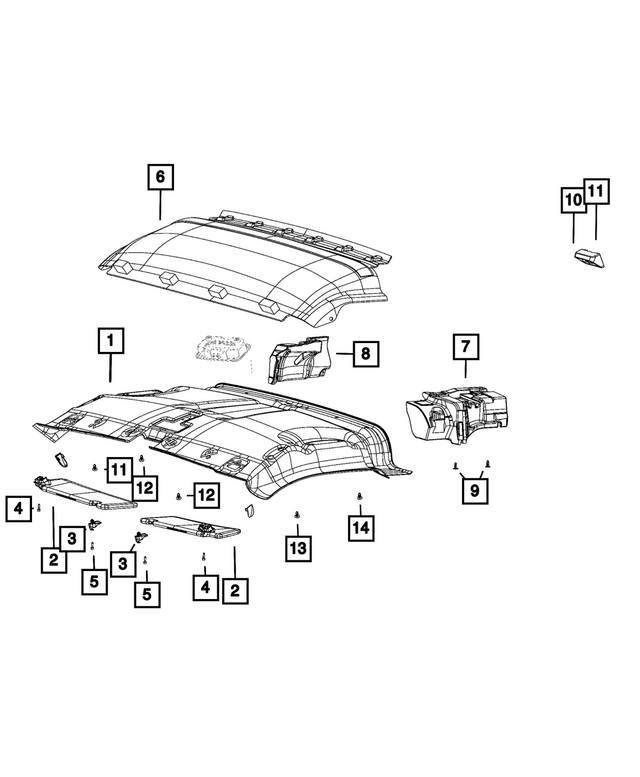 7EJ39LWRAA - Interior Trim: Headliner for Mopar Image image