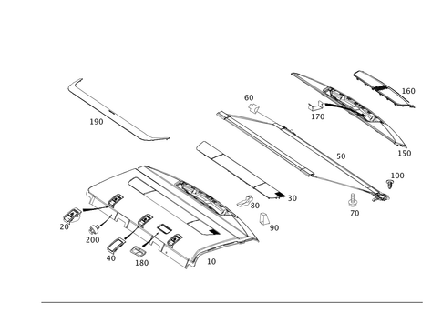 Rear Shelf and Rear-End Window Roller Blind for 2014 Mercedes-Benz E63 AMG #0