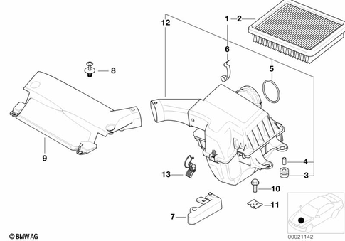 Intake Muffler for 2001 BMW 323i #0