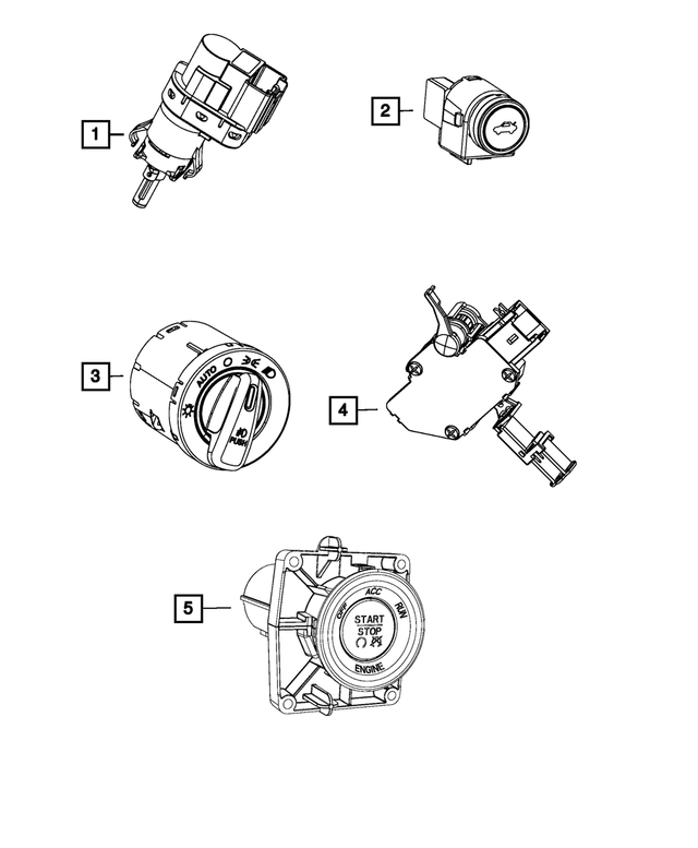 68299960AA - Electrical: Ignition Switch for Mopar Image image
