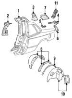 20663786 - Body: Inner Wheelhouse Extension for Buick: Regal | Chevrolet: Lumina | Oldsmobile: Cutlass Supreme | Pontiac: Grand Prix Image