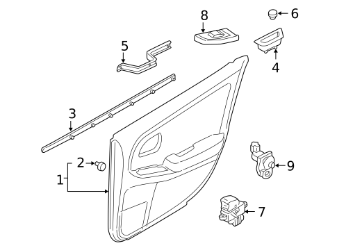 Interior Trim - Rear Door for 2000 Nissan Maxima #0