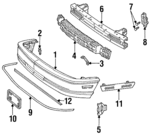 22651137 - Body: Bumper Cover for Oldsmobile: Achieva Image