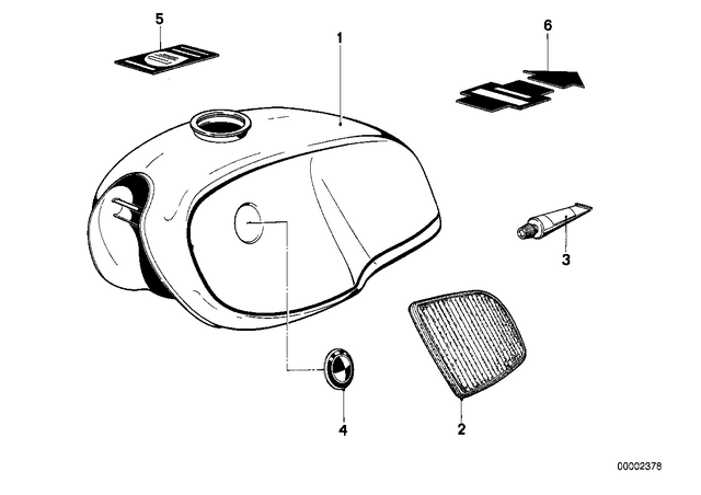 16111452283 - : Fuel Tank Prime Coated for BMW-Motorrad Image