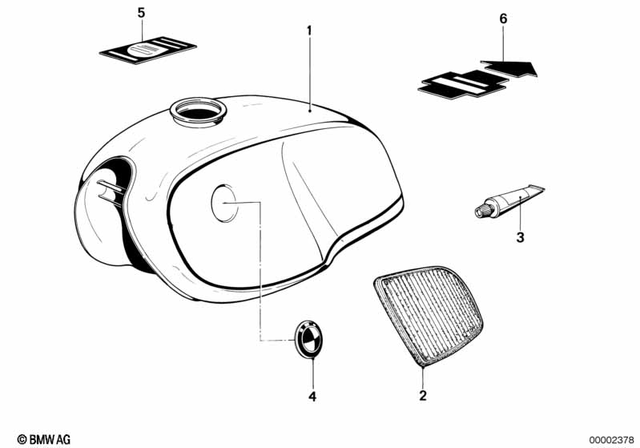 16111234047 - Fuel Supply: Knee Padding Left -  for BMW-Motorrad Image