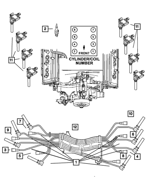 Spark Plugs-Cables-Coils for 2005 Dodge Ram 2500 #0