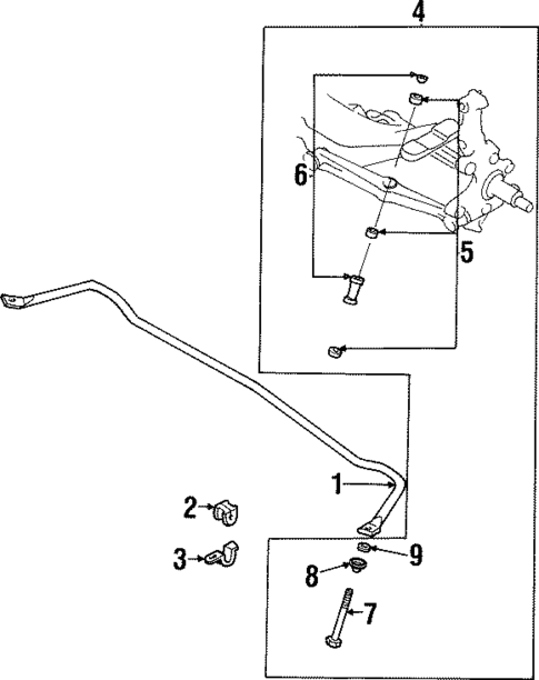 Stabilizer Bar & Components for 1997 Mercury Tracer #0