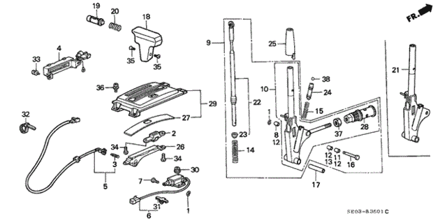 Select Lever for 1986 Honda Accord #0