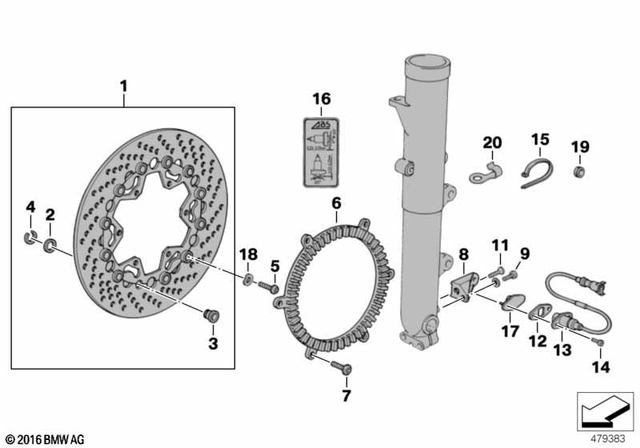 7147120342 - Brakes: Fillister Head Screw - M5X10 for BMW-Motorrad Image