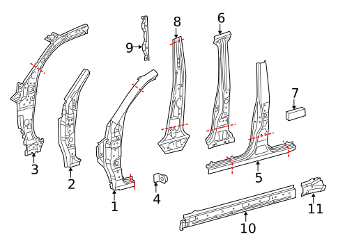 Hinge Pillar for 2013 Lexus LX570 #0