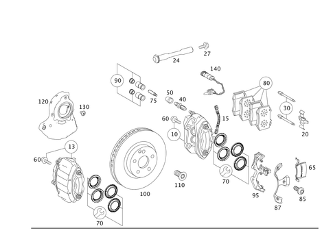 Front Wheel Brake for 2012 Mercedes-Benz S400 #0