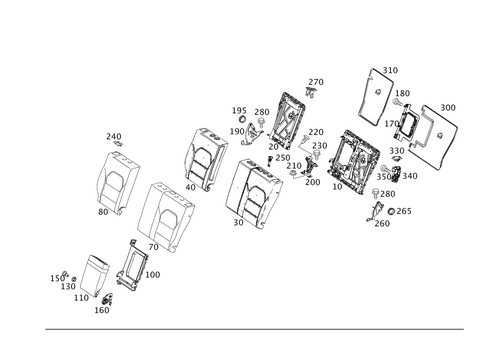 Rear Folding Backrest for 2014 Mercedes-Benz B Electric Drive #0