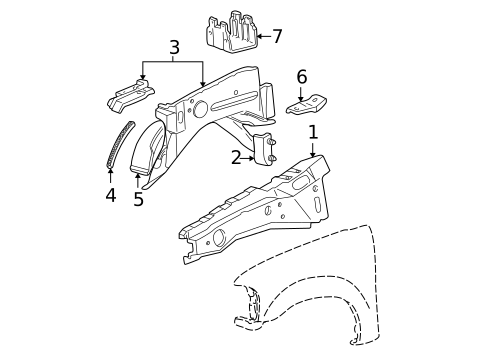 Structural Components & Rails for 1998 Ford Expedition #0
