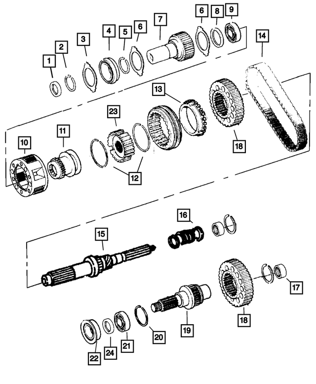« 68023508AA –  : Boîte De Transfert Chaine pour Mopar Image »