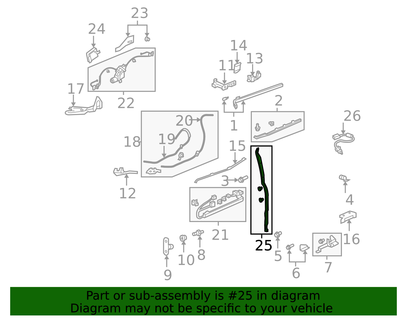 72852-SHJ-A31 - 2005-2010 Honda Odyssey - Sensor Assembly L Power Slide ...