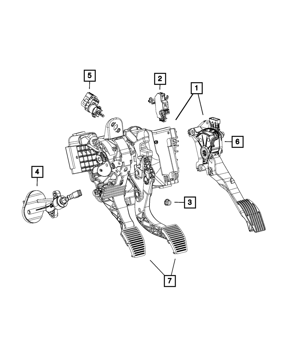 Brake And Clutch Pedal Pad - Mopar (68263291AA)