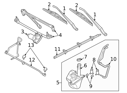 Wiper & Washer Components for 2006 Mercury Mariner #0