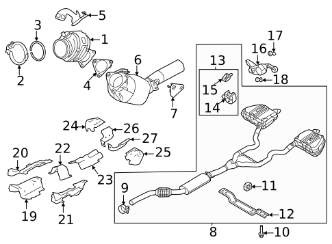 Exhaust Components for 2022 Land Rover Range Rover Velar #0