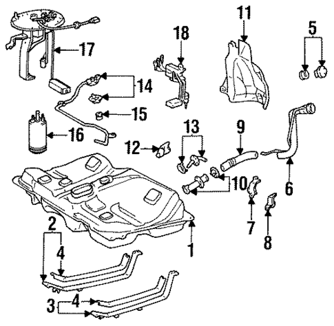 Fuel System Components for 1993 Toyota Celica #0