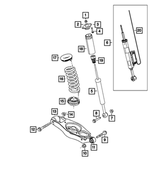1BP00606AA - Rear Suspension: Suspension Shock Absorber, Bproauto for Chrysler: 300 | Dodge: Challenger, Charger Image