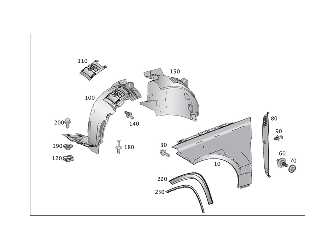 1668800901 - Detachable Parts: Wheel Arch Cover for Mercedes-Benz: GL350, GL450, GL550, GL63 AMG, GLS350d, GLS450, GLS550, GLS63 AMG Image image