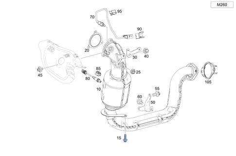 Exhaust System Used on Four-Cylinder Gasoline Vehicles for 2021 Mercedes-Benz A 35 AMG&reg; #0
