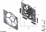 17427649150 - Radiator: Fan Housing with Fan for BMW Image