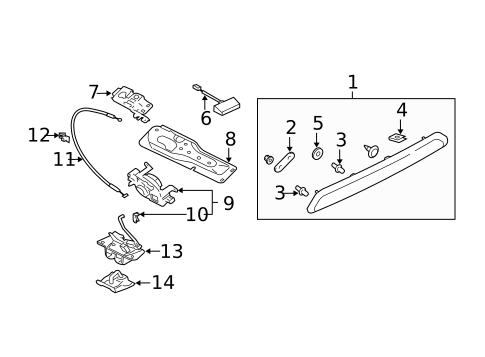 Lock & Hardware for 2007 Mitsubishi Endeavor #2