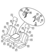 1DL461D5AA - Interior Trim: Front Headrest for Mopar Image