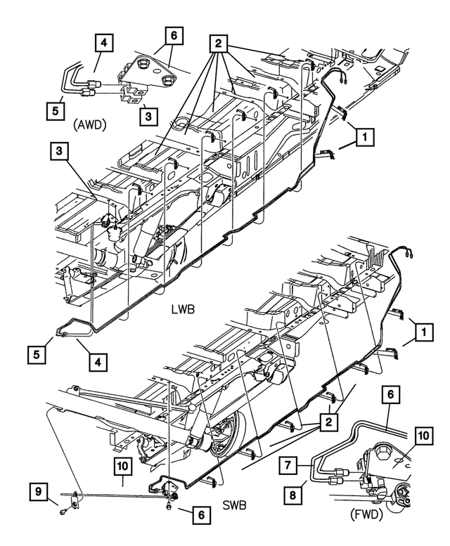 « 4877730AF – Service Brakes : Tube De Frein Boite De Jonction pour Mopar Image »