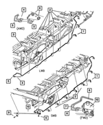 4877730AF - Service Brakes: Brake Tube Junction Block for Mopar Image image