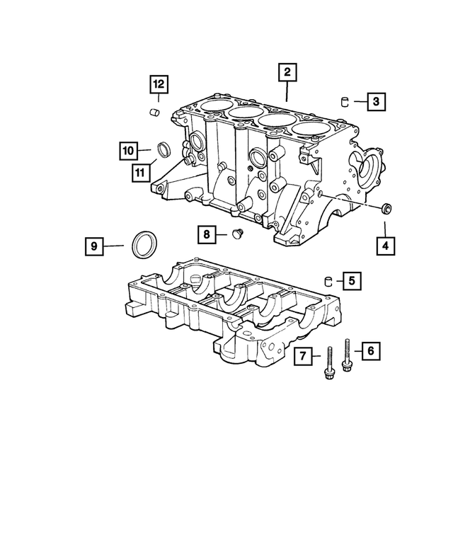 5093711AF - Engine 2.4L Four Cylinder: Short Block for Mopar Image